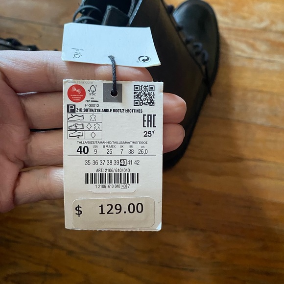 Zara leather combat boots - Picture 4 of 6